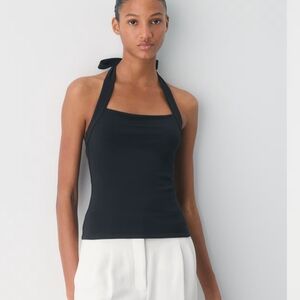 Aritzia Black Halter Tank Top